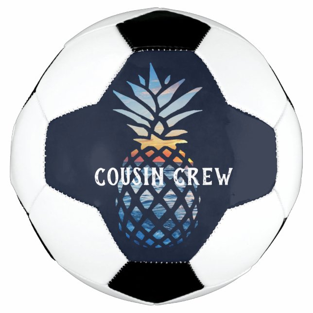Ballon De Foot Couché de soleil tropical personnalisé sur une ana (Devant)