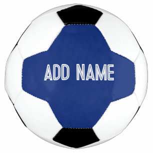 Ballon De Foot couleur solide bleu foncé - ajouter le nom