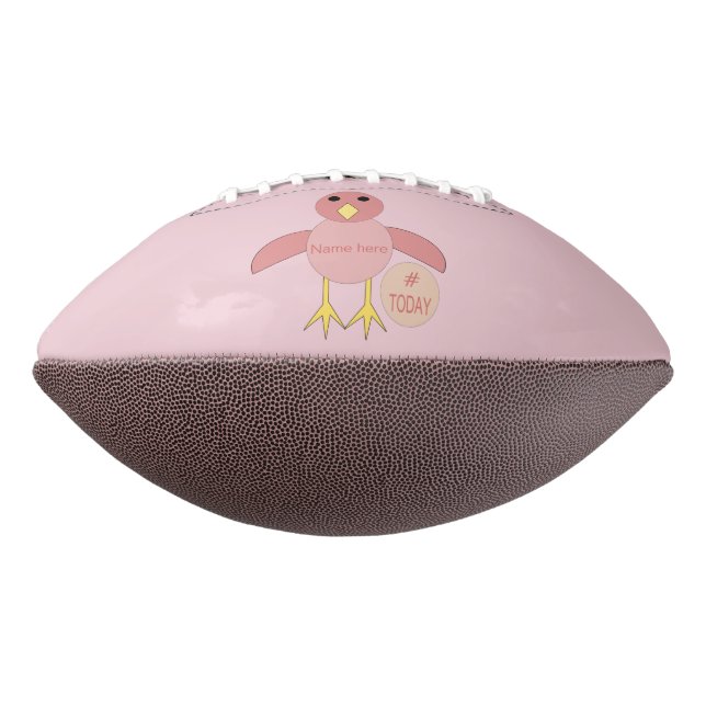 Ballon De Foot Coutume Rose Anniversaire Fille Chick Football (Tourné à 270°)