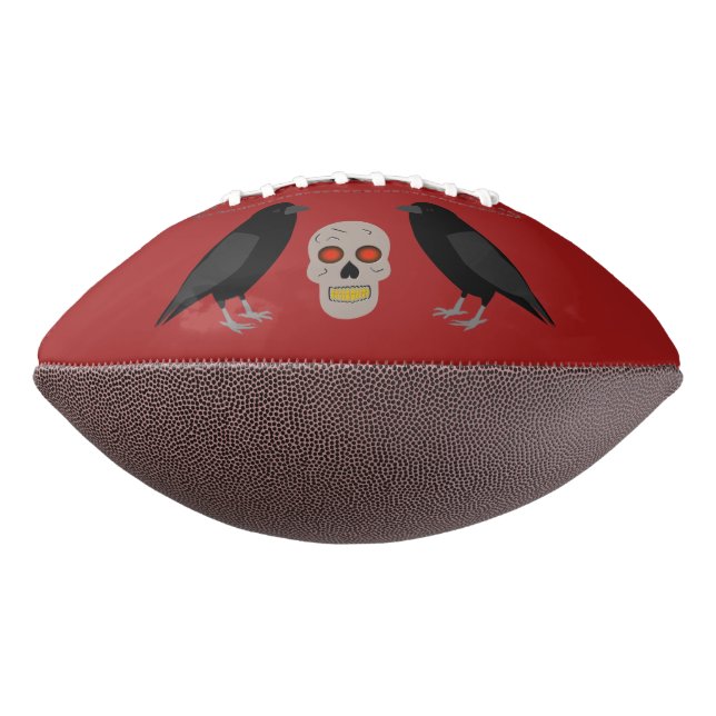 Ballon De Foot Crâne gothique et ravens du gardien Halloween (Tourné à 270°)