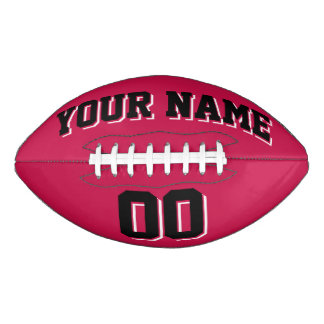 Ballon De Foot CRIMSON RED BLACK ET BLANC Custom Football