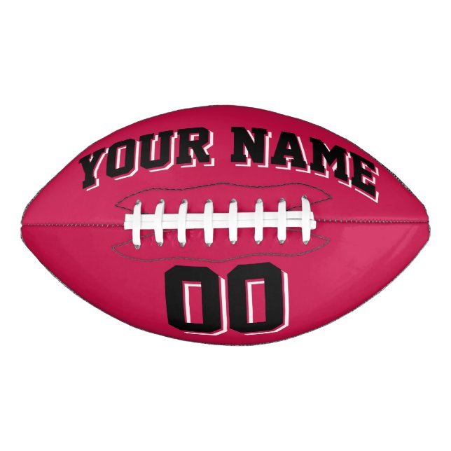 Ballon De Foot CRIMSON RED BLACK ET BLANC Custom Football (Devant)