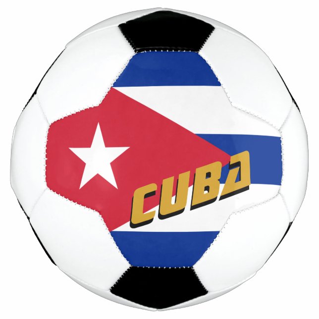 Ballon De Foot Cuba Football & drapeau cubain / Sports (Devant)