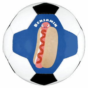 Ballon De Foot Curieux hot dog Weiner dessin animé