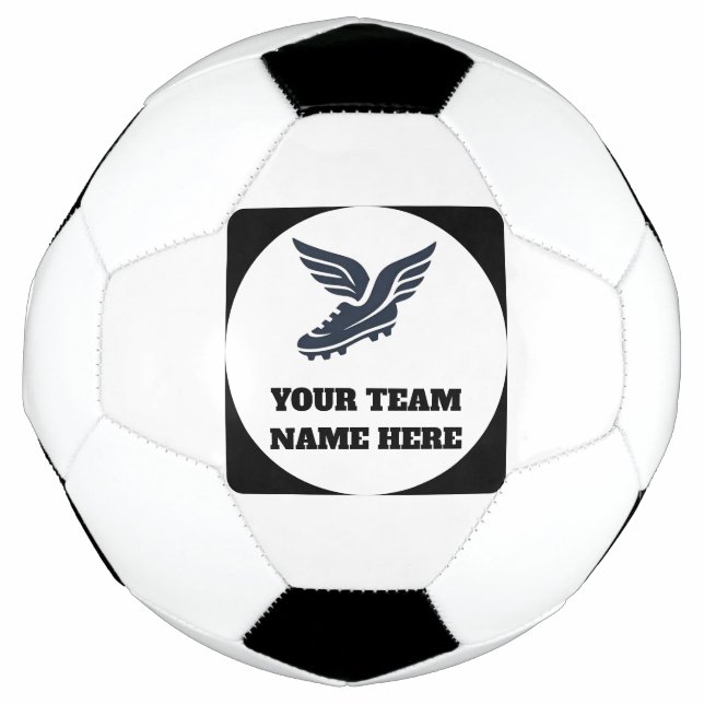 Ballon De Foot Customisable Soccer Team Winged Football Boot Logo (Devant)