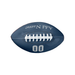 Ballon De Foot Customizable Blue & Silver Mini Football
