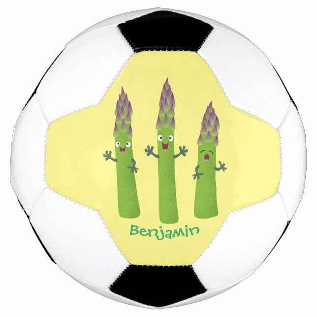Ballon De Foot Cute asperges chantant un trio végétal dessin anim (Devant)
