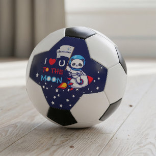 Ballon De Foot Cute Panda Ours Astronaut Sur Rockship Kids