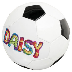Ballon De Foot Daisy Name in Vibrant Crochet Motif