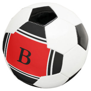 Ballon De Foot Design contemporain - rouge/noir
