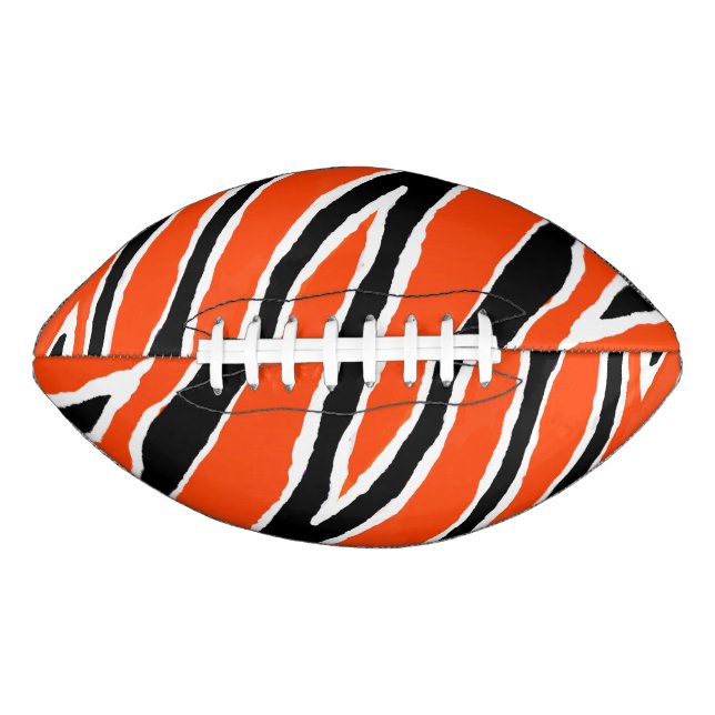 Ballon De Foot Design de bande de tigres orange et noir (Devant)