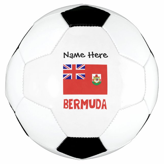 Ballon De Foot Drapeau Bermudes Personnalisé (Devant)