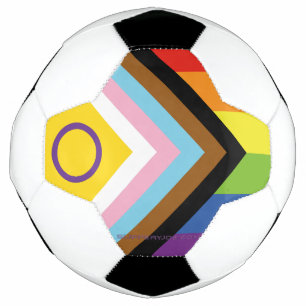 Ballon De Foot Drapeau de fierté intersexe de SlipperyJoe's fond