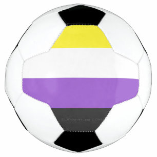 Ballon De Foot Drapeau de fierté non binaire de SlipperyJoe's jau