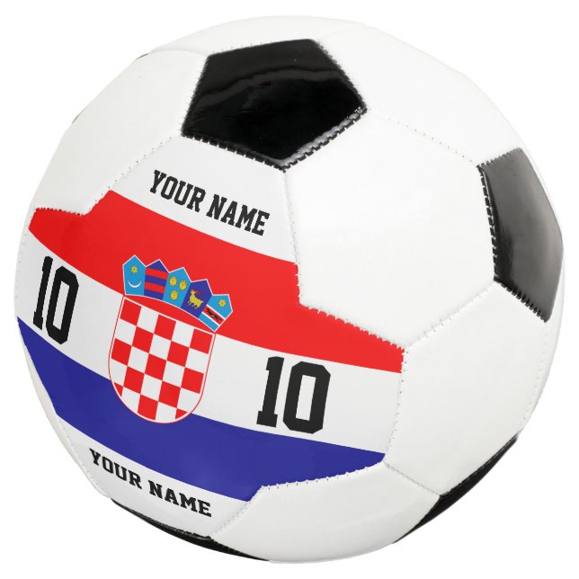 Ballon De Foot Drapeau de football de Croatie avec numéro de mail (3/4)