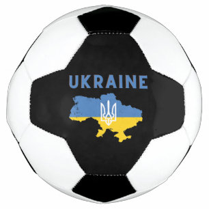 Ballon De Foot Drapeau de la carte d'Ukraine