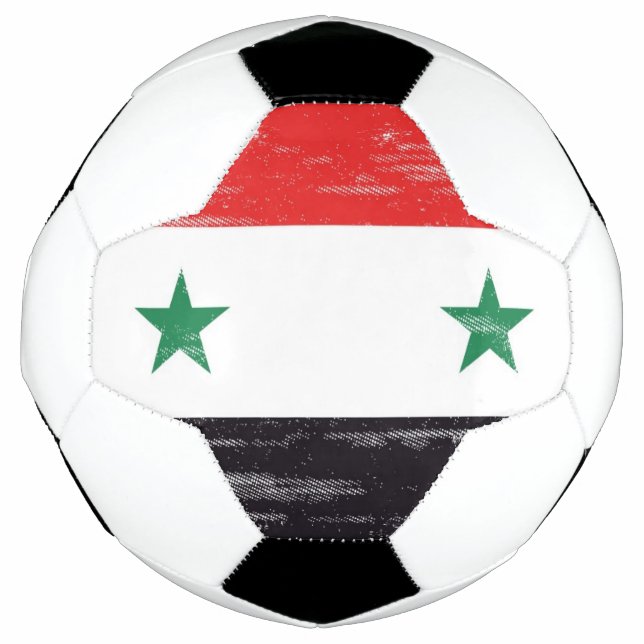 Ballon De Foot Drapeau de la Syrie. (Devant)