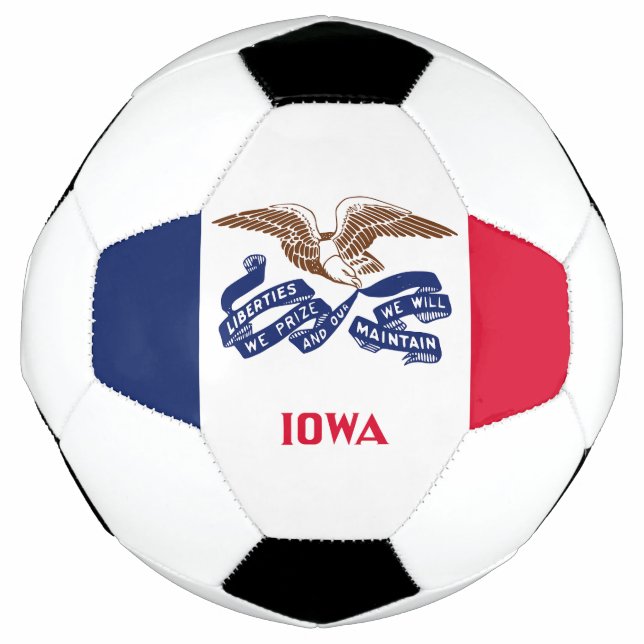 Ballon De Foot Drapeau de l'État de l'Iowa (Devant)