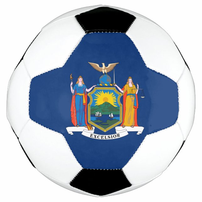 Ballon De Foot Drapeau de l'État de New York (Devant)