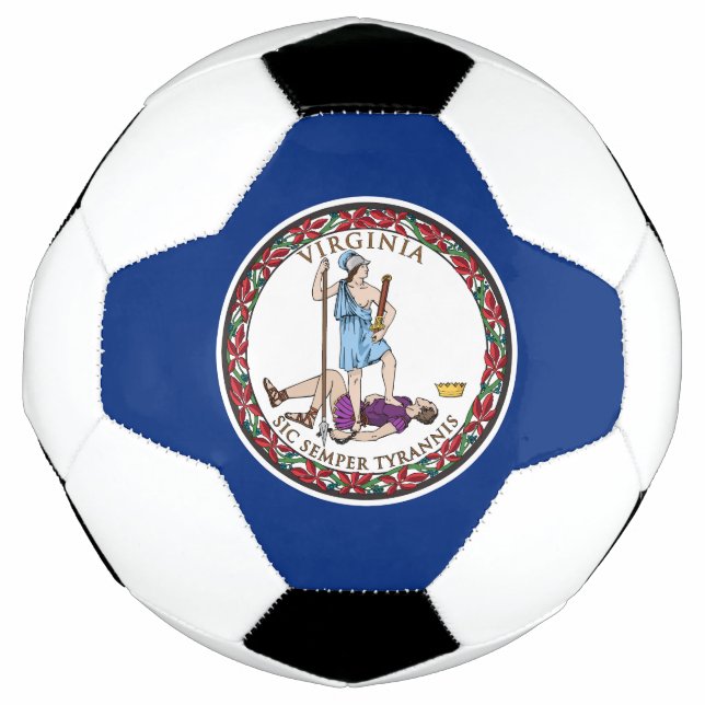 Ballon De Foot Drapeau de l'État de Virginie (Devant)