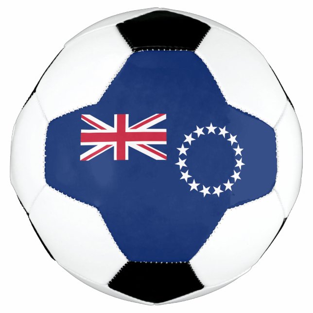 Ballon De Foot Drapeau des Îles Cook (Devant)