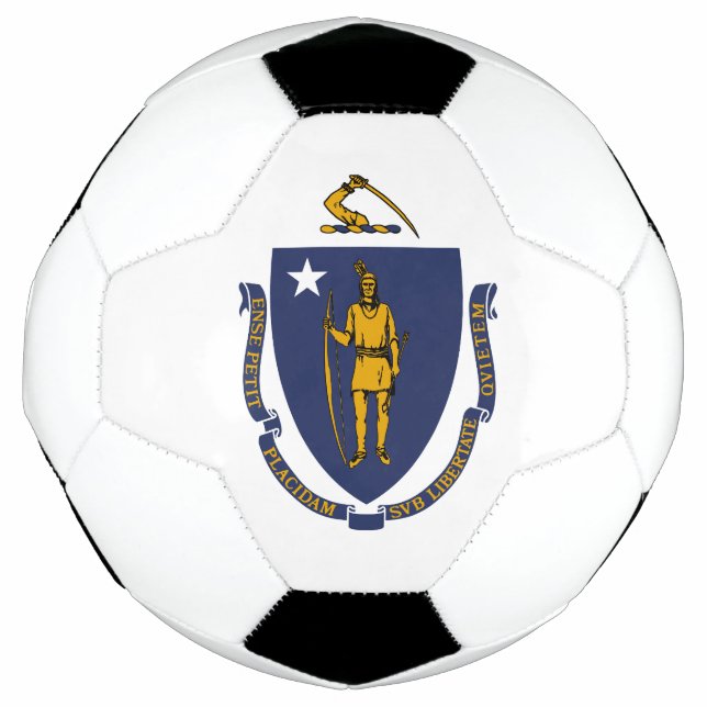 Ballon De Foot Drapeau d'État du Massachusetts (Devant)