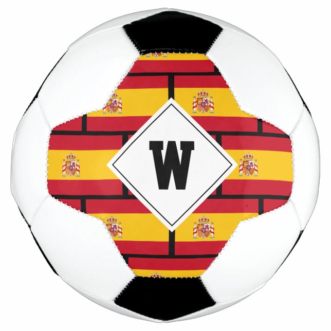Ballon De Foot DRAPEAU DU MONogramme ESPAGNE (Devant)