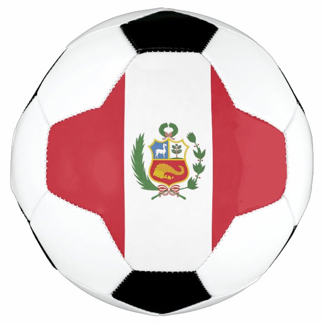 Ballon De Foot Drapeau du Pérou (Devant)