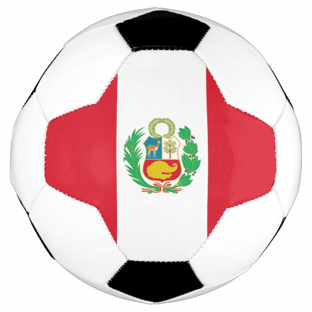 Ballon De Foot Drapeau du Pérou pour une balle de football patrio (Devant)
