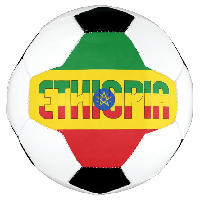 Ballon De Foot Drapeau Éthiopie adorable patriotique (Devant)