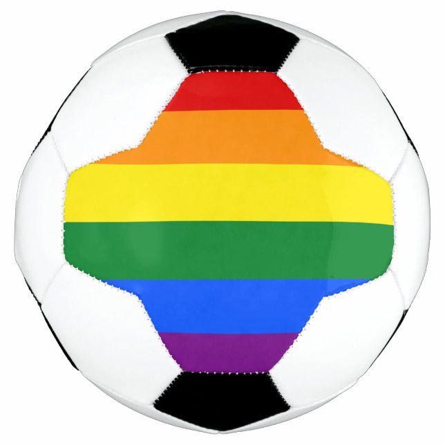 Ballon De Foot Drapeau Gay pride arc-en-ciel LGBT (Devant)