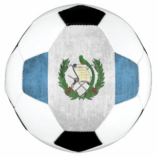 Ballon De Foot Drapeau Grunge Du Guatemala