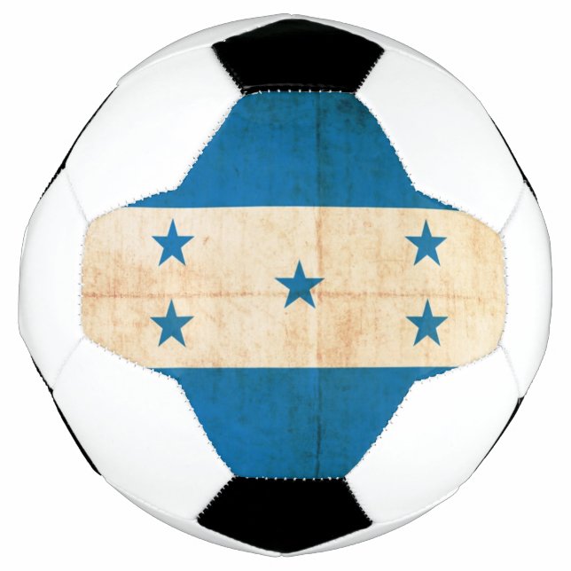 Ballon De Foot Drapeau Grunge Du Honduras (Devant)