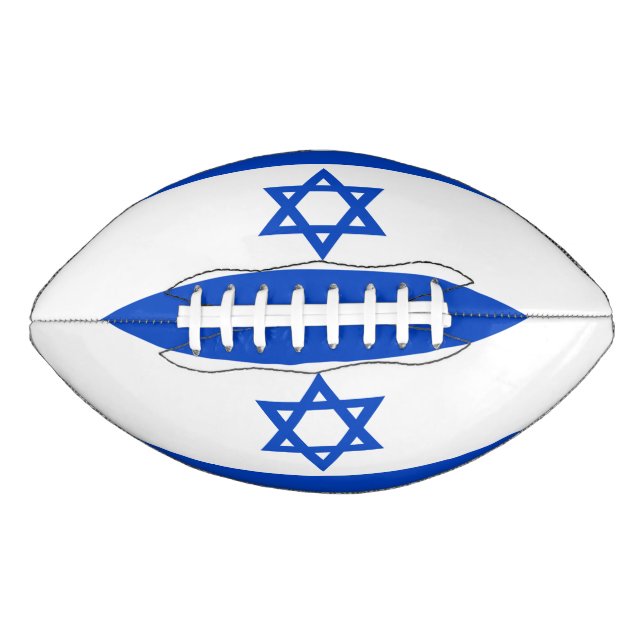 Ballon De Foot Drapeau Israël étoile bleue de David (Devant)