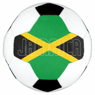 Ballon De Foot Drapeau Jamaïque Noir Vert Jaune Patriotique