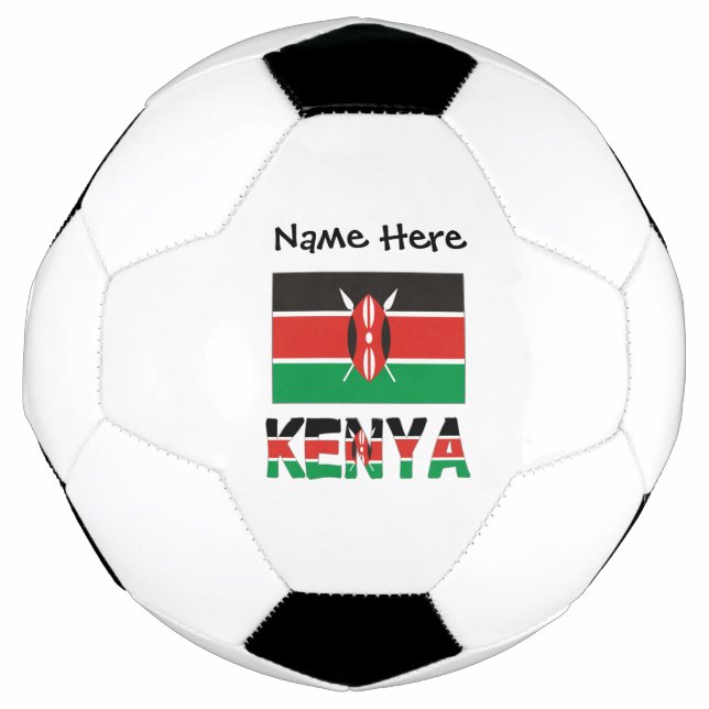 Ballon De Foot Drapeau kényan et kenyan avec votre nom Football (Devant)