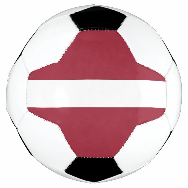 Ballon De Foot Drapeau Lettonie (Devant)