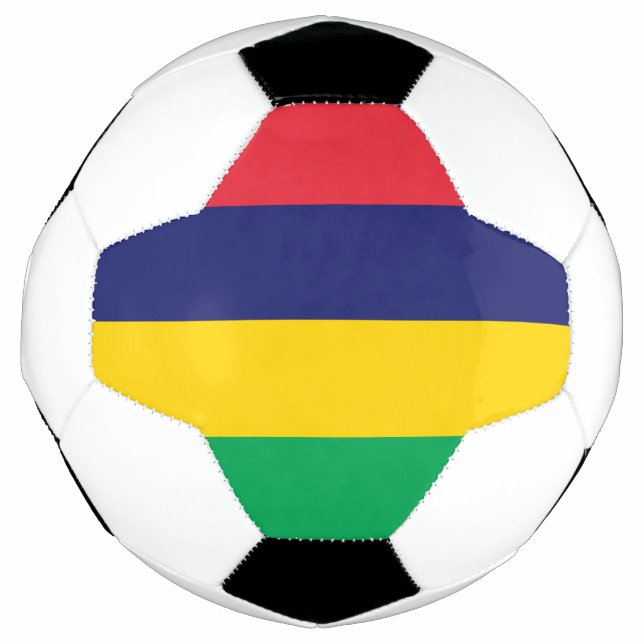 Ballon De Foot Drapeau Maurice (Devant)