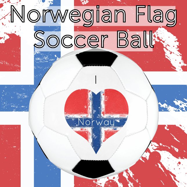 Ballon De Foot Drapeau norvégien I Heart Norway (I heart Norway Norwegian Flag Soccer Ball)