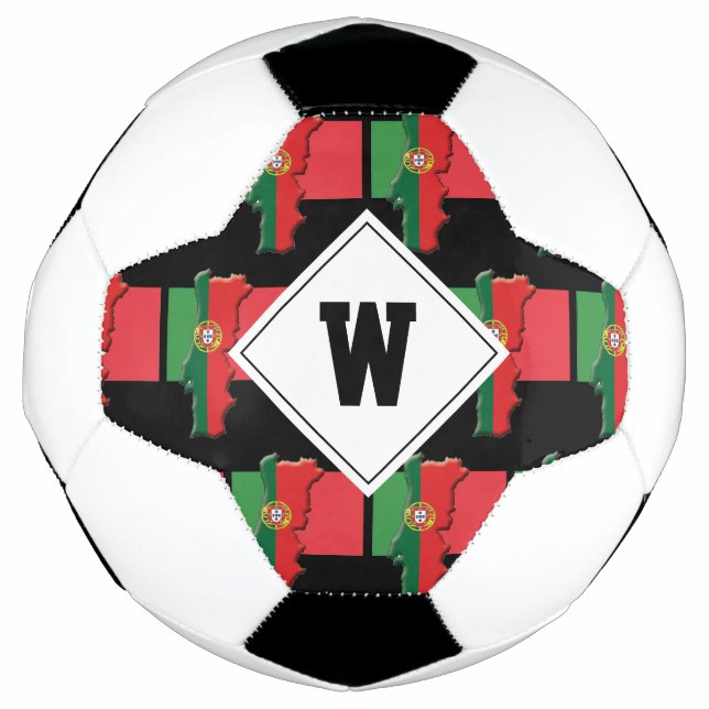 Ballon De Foot DRAPEAU Patriotique DU MONogramme PORTUGAL (Devant)