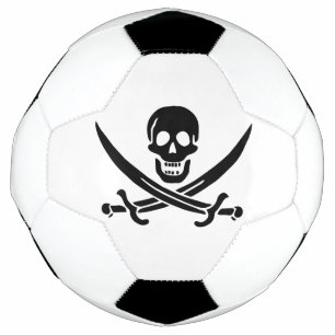 Ballon De Foot Drapeau pirate crâne épées croisées