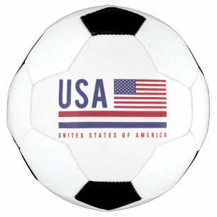 Ballon De Foot Drapeau USA et code ISO Alpha-3 Design