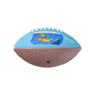 Ballon De Foot Drôle caricature de surf de lézard au cou