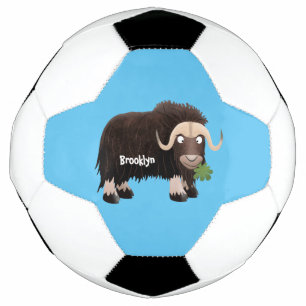 Ballon De Foot Drôle dessin animé de boeuf musqué