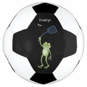Ballon De Foot Drôle dessin animé de la mouche à bec de grenouill
