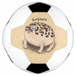 Ballon De Foot Drôle dessin de grenouille à pluie dans le désert