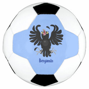 Ballon De Foot Drôle fou corbeau dessin animé de corbeau de corne