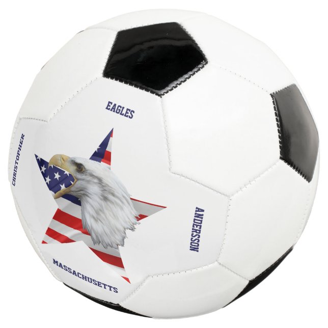 Ballon De Foot Eagle chauve, Drapeau Américain, Étoile (3/4)