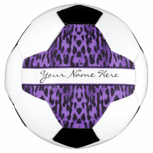 Ballon De Foot Empreinte de léopard Elegant Purple Personnalisé