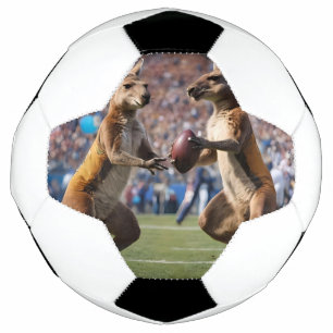 Ballon De Foot "En action : Kangaroos joue aux règles australienn